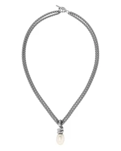 kaulakorut Swivel Necklace Pearl L Steel, Stainless steel>Edblad Online
