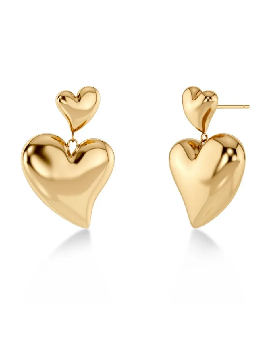 korvakorut Amorina Earrings, gold pleated>Edblad Sale