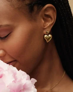 korvakorut Amorina Earrings, gold pleated>Edblad Sale