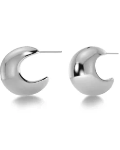 korvakorut Bold Creoles L Steel, Stainless steel>Edblad Outlet