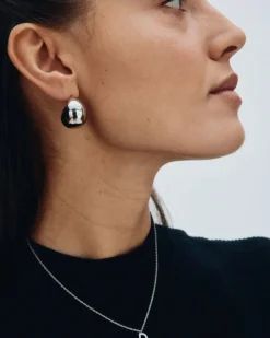 korvakorut Bold Creoles L Steel, Stainless steel>Edblad Outlet