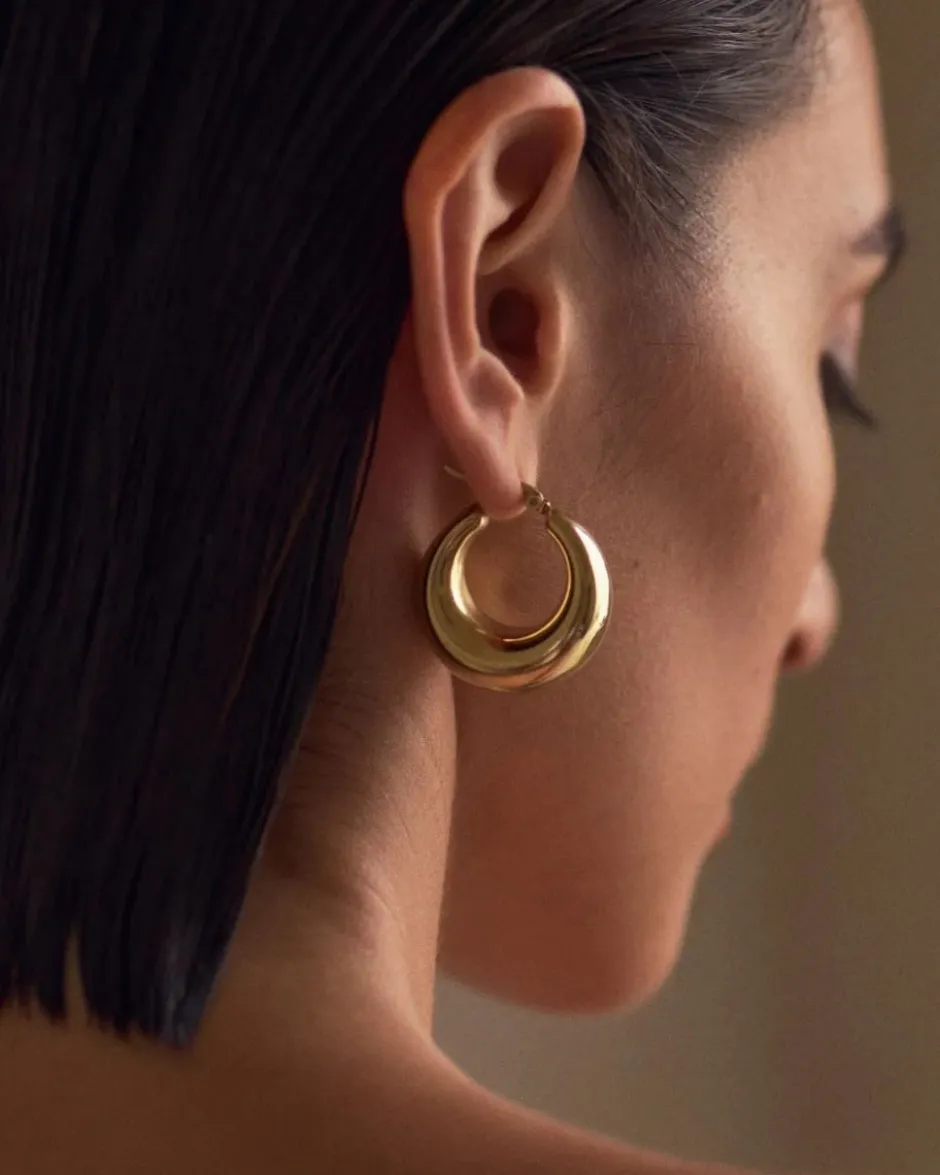 korvakorut Boyd Hoops Gold, Gold pleated>Edblad Sale