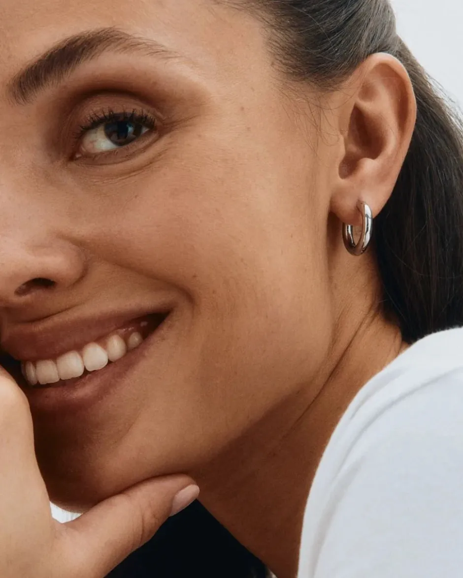 korvakorut, CHUNKY HOOPS L STEEL 16mm>Edblad Online