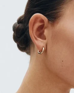 korvakorut, CHUNKY HOOPS S GOLD 14mm>Edblad Hot