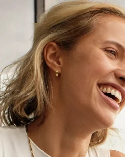 korvakorut Fave Hoops Gold, Gold pleated><noscript><img width=