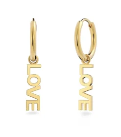 korvakorut Love Hoops Gold, Gold pleated>Edblad Clearance
