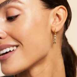 korvakorut Love Hoops Gold, Gold pleated>Edblad Clearance