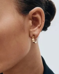 korvakorut Monaco Earrings Mini Gold, Gold pleated><noscript><img width=