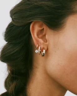 korvakorut Monaco Earrings Mini Gold, Gold pleated><noscript><img width=