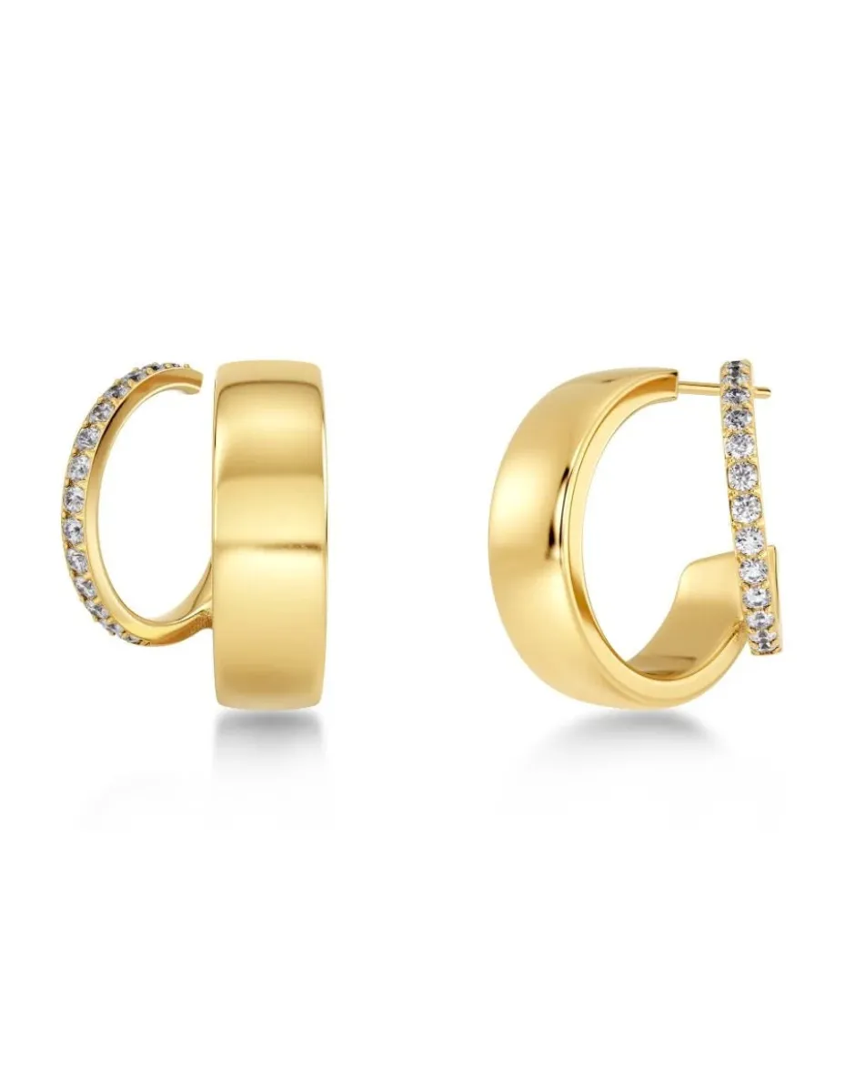 korvakorut, PLIÉ HOOPS DOUBLE GOLD>Edblad Clearance