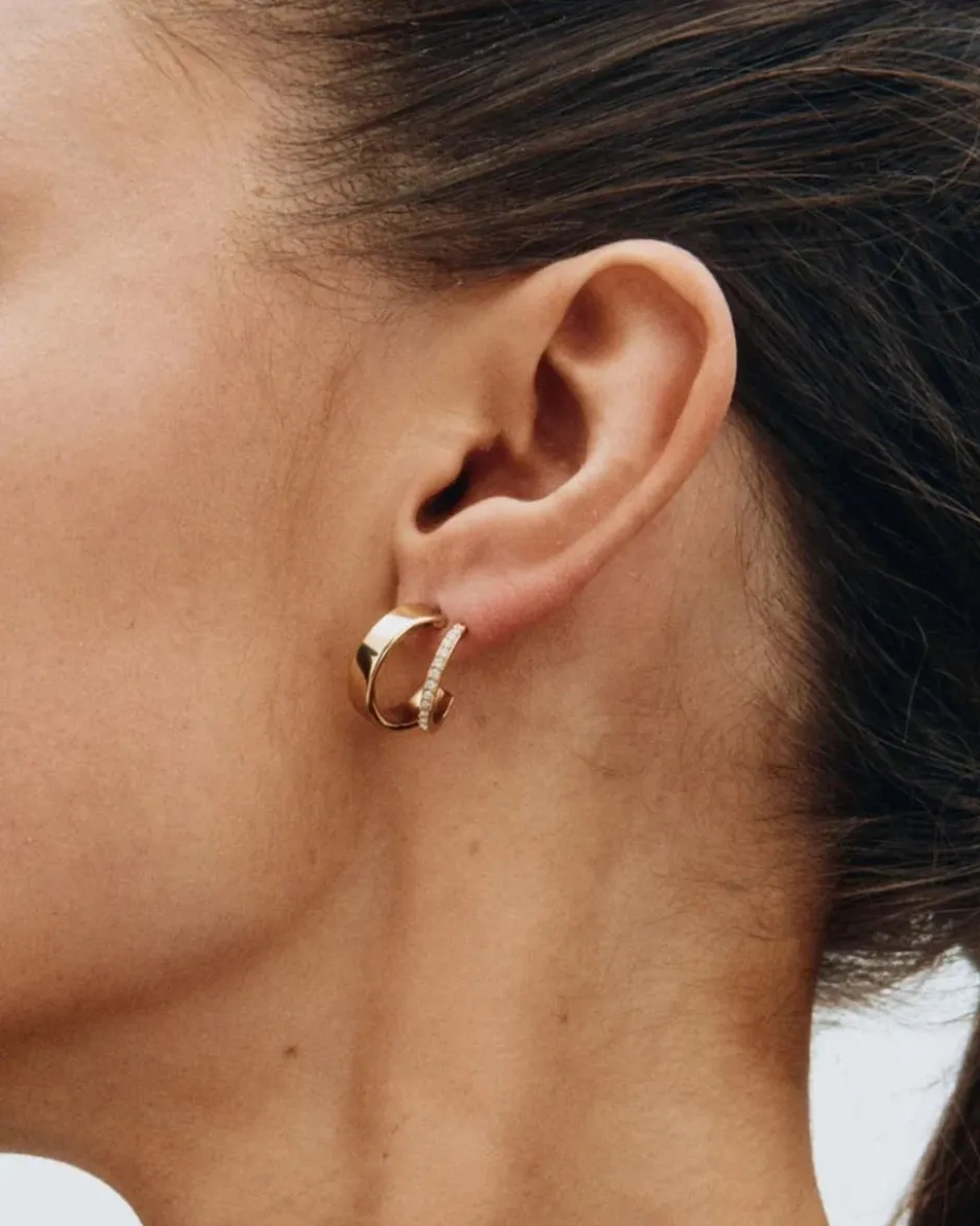 korvakorut, PLIÉ HOOPS DOUBLE GOLD>Edblad Clearance