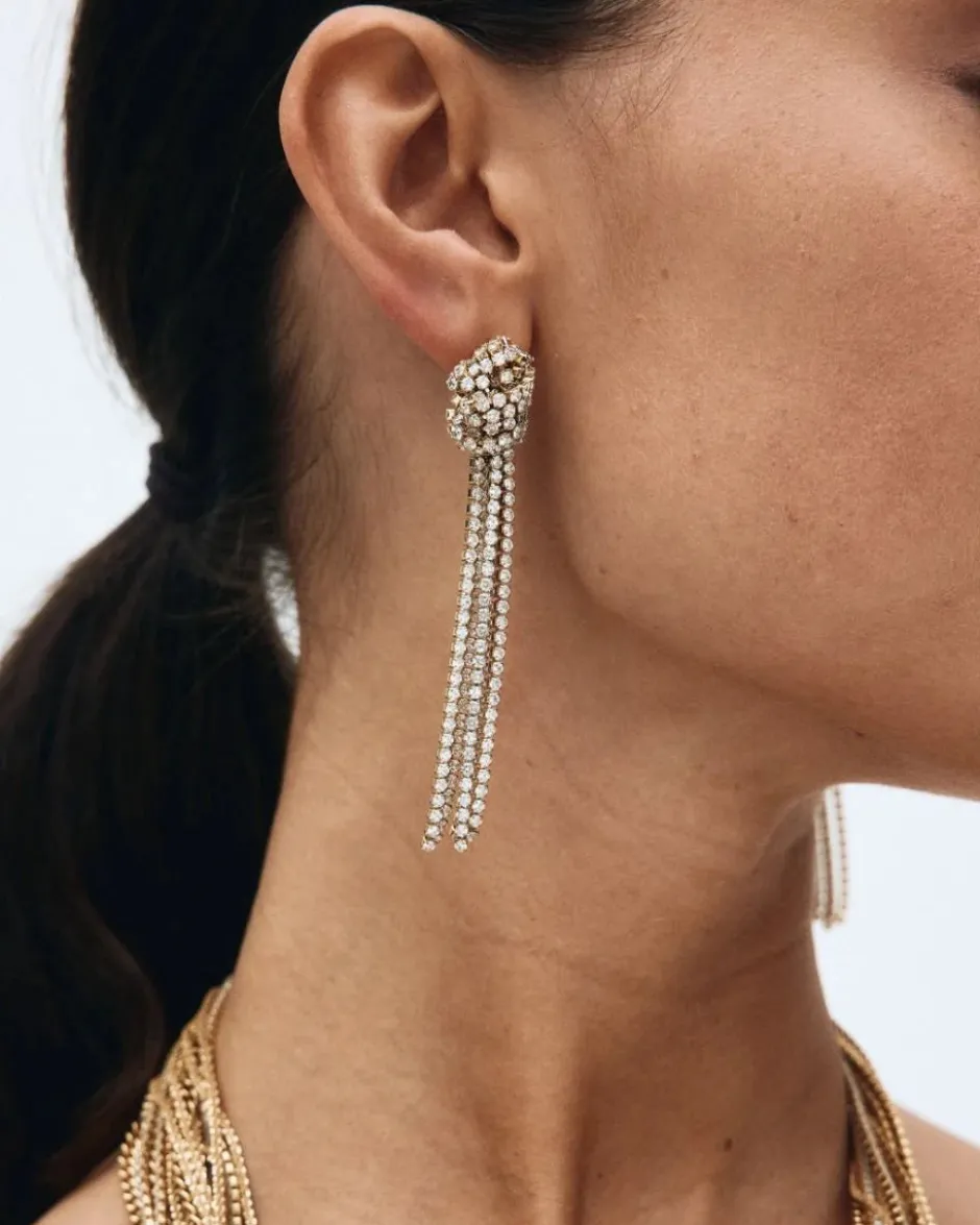 korvakorut Revel Knot Earrings Gold, Gold pleated>Edblad Discount