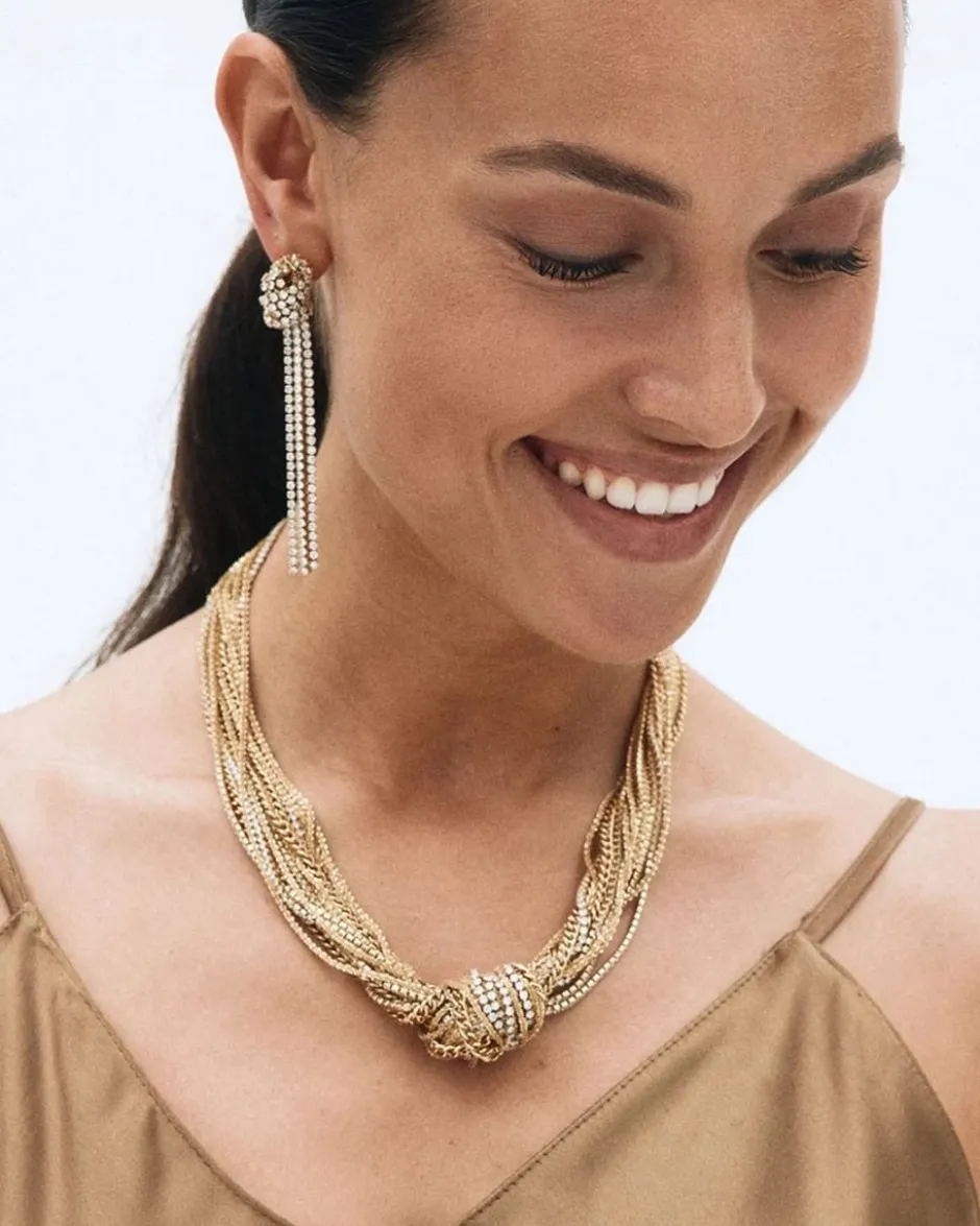 korvakorut Revel Knot Earrings Gold, Gold pleated>Edblad Discount