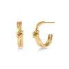 korvakorut Swivel Hoops Gold, Gold pleated>Edblad