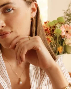 korvakorut Swivel Hoops Gold, Gold pleated><noscript><img width=