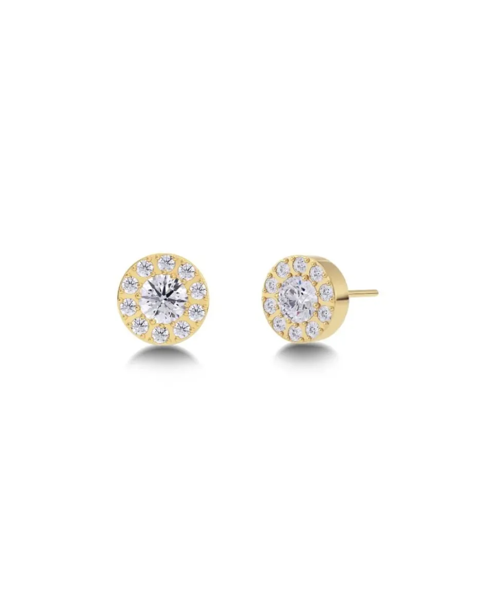 korvakorut Thassos Studs Mini Gold, Gold pleated>Edblad Best