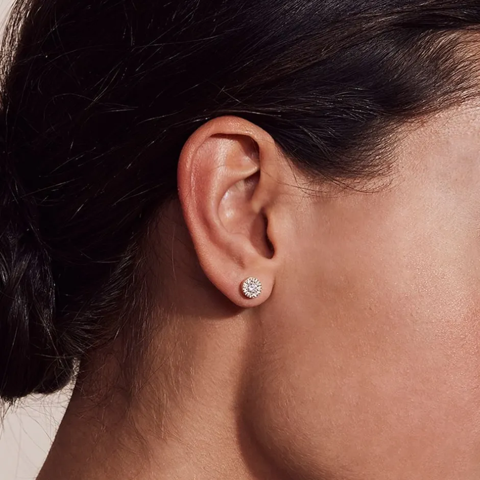 korvakorut Thassos Studs Mini Gold, Gold pleated>Edblad Best