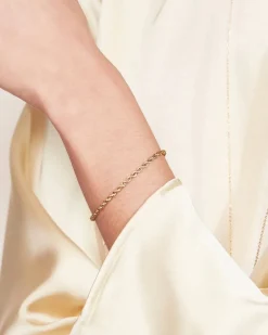 rannekoru Rope Chain Bracelet Gold, Gold pleated>Edblad New