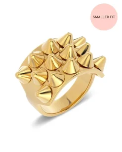 sormus Peak Ring Gold, Gold pleated><noscript><img width=