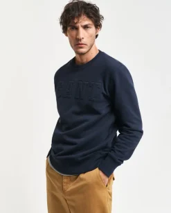 miesten collegepusero, K EMBOSSED C-NECK SWEAT>Gant New