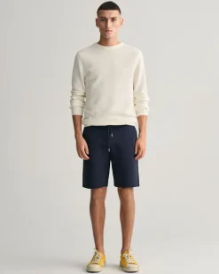 miesten collegeshortsit, REG SHIELD SWEAT SHORTS>Gant