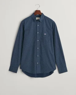 miesten kauluspaita, REGULAR MICRO PRINT LS>Gant Online