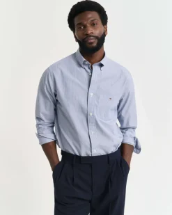 miesten kauluspaita, REG DOBBY DOT STRIPE SHIRT>Gant Clearance