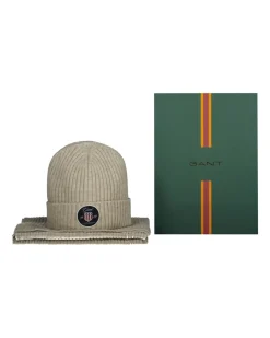 miesten lahjapakkaus Beanie and Scarf Wool Mix,>Gant Discount