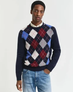 miesten neule, ARGYLE C-NECK>Gant Outlet