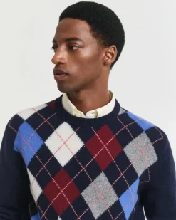 miesten neule, ARGYLE C-NECK><noscript><img width=