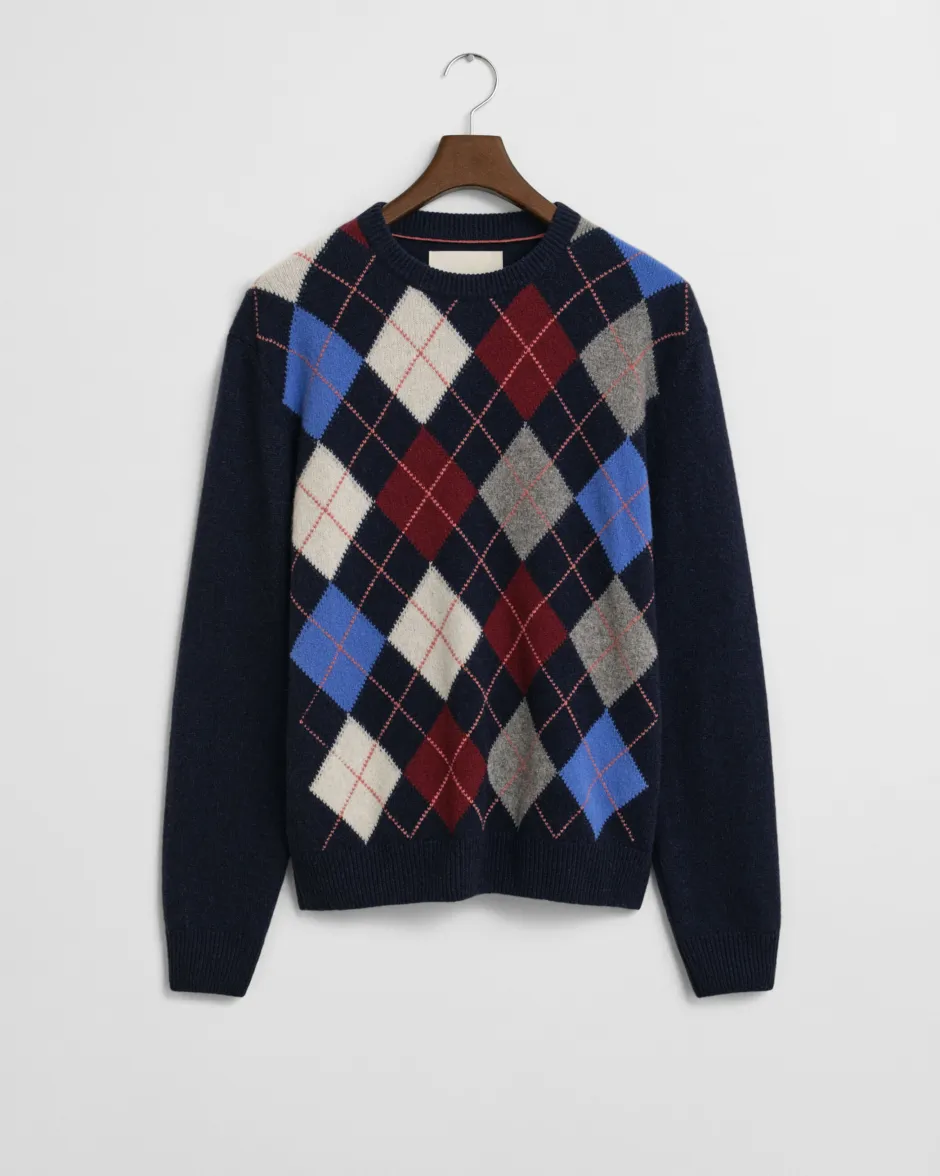 miesten neule, ARGYLE C-NECK>Gant Outlet