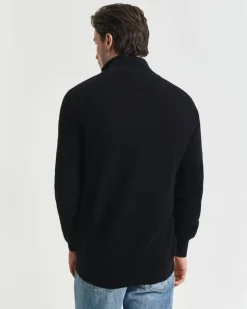miesten neule, COTTON PIQUE HALF ZIP>Gant Best
