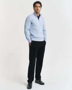 miesten neule, COTTON CABLE HALF ZIP><noscript><img width=