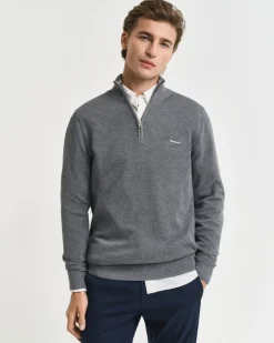 miesten neule, COTTON PIQUE HALF ZIP>Gant Online