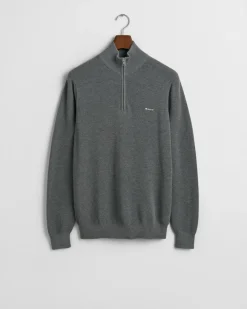 miesten neule, COTTON PIQUE HALF ZIP><noscript><img width=