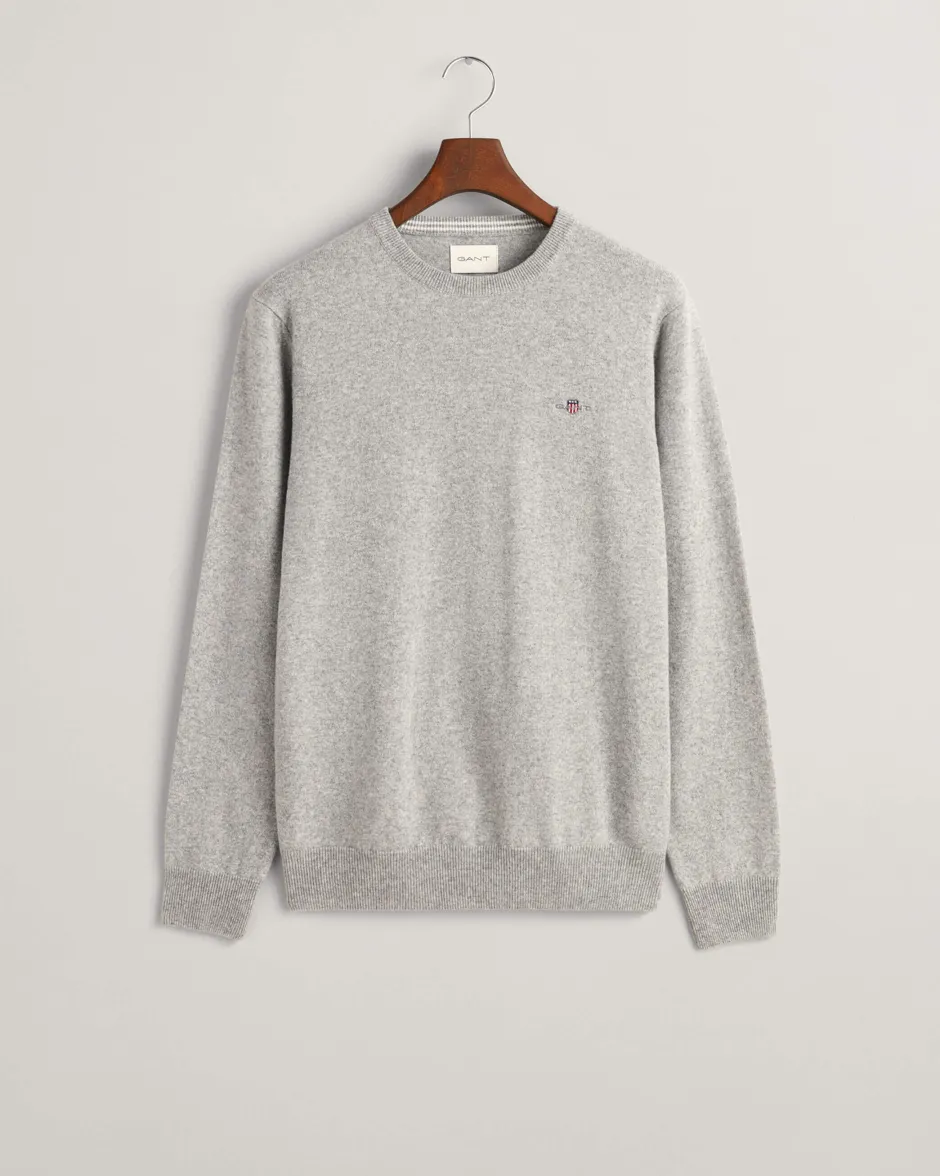 Miesten Neulepaita, SUPERFINE LAMBSWOOL C-NECK>Gant