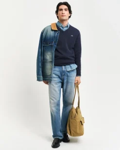 miesten neulepsuero, K SUPERFINE LAMBSWOOL C-NECK SININEN, INDIGO><noscript><img width=