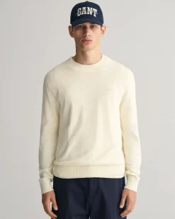 Miesten Neulepusero, TEXTURE COTTON C-NECK>Gant Sale
