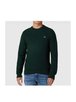 miesten neulepusero, MICRO COTTON TEXTURE C-NECK>Gant New