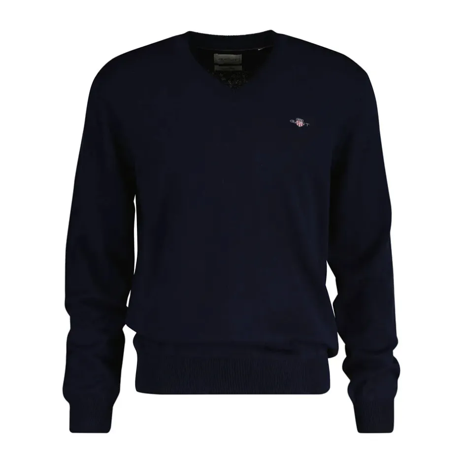 miesten neulepusero K CTN/WO V-NECK,>Gant Sale