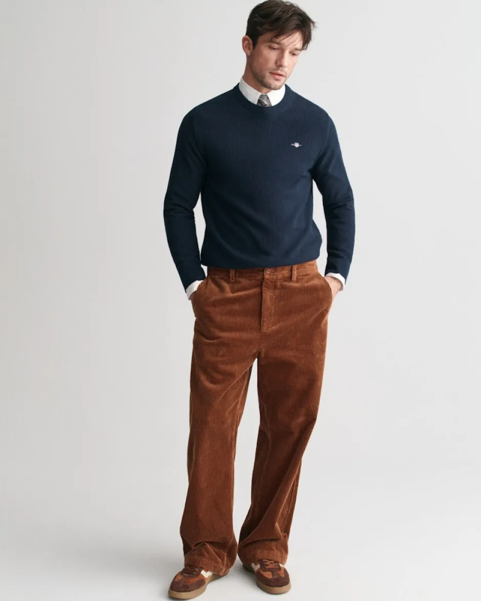 miesten neulepusero, K COTTON MICRO TEXTURED C-NECK>Gant Online