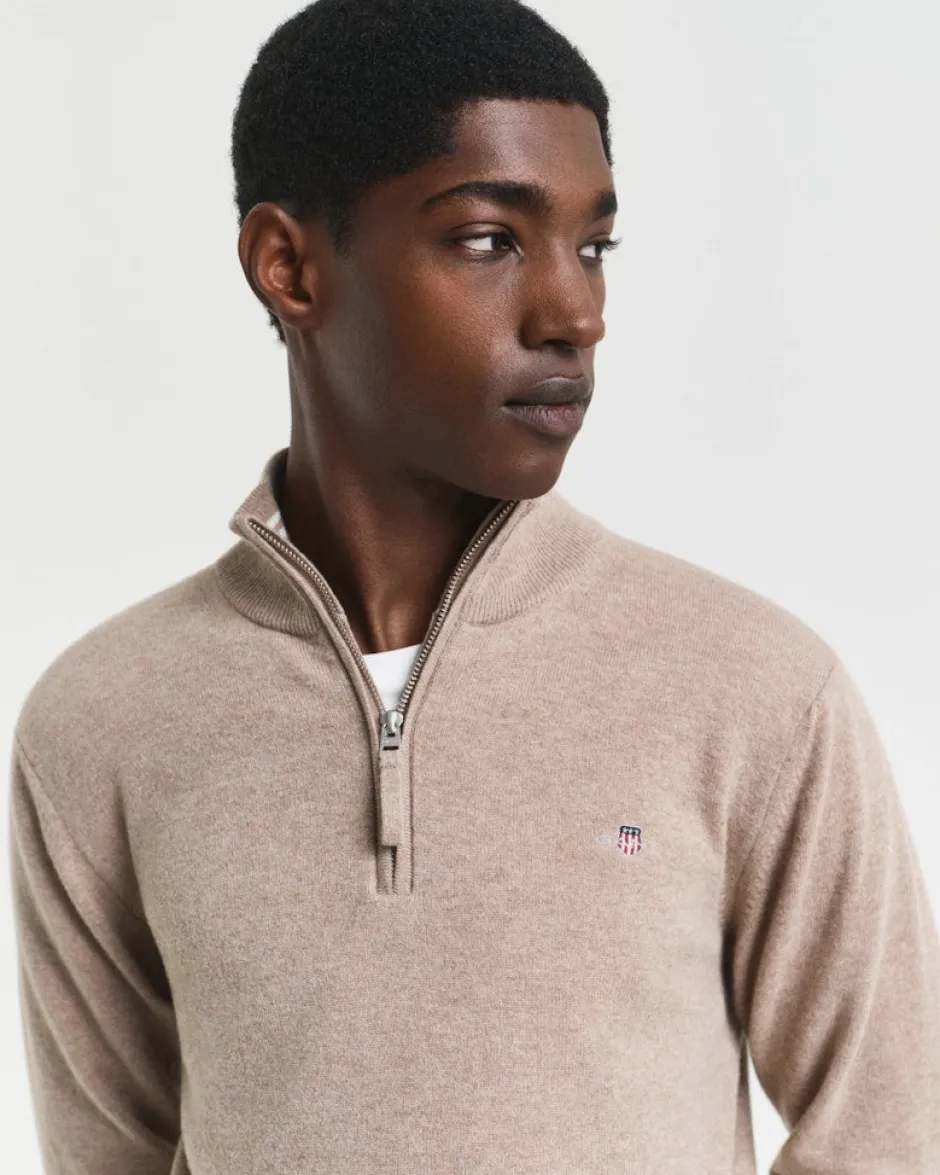 miesten neulepusero, K SUPERFINE LAMBSWOOL HALF ZIP>Gant Online