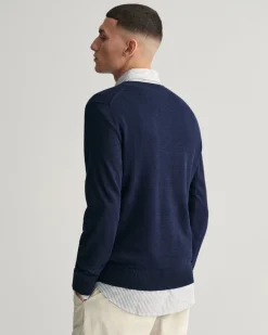Miesten Neulepusero, TEXTURE COTTON C-NECK>Gant Best