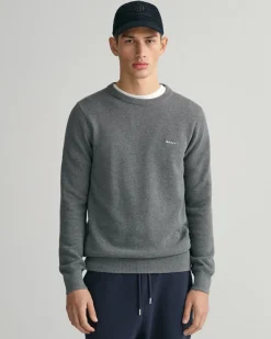 miesten neulepusero, K COTTON PIQUE C-NECK>Gant Discount