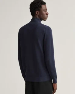 Miesten Neuletakki, Cotton Pikee Zip Cardigan>Gant
