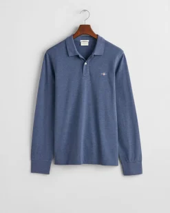 miesten paita, REG SHIELD LS PIQUE RUGGER Sininen, Indigo><noscript><img width=