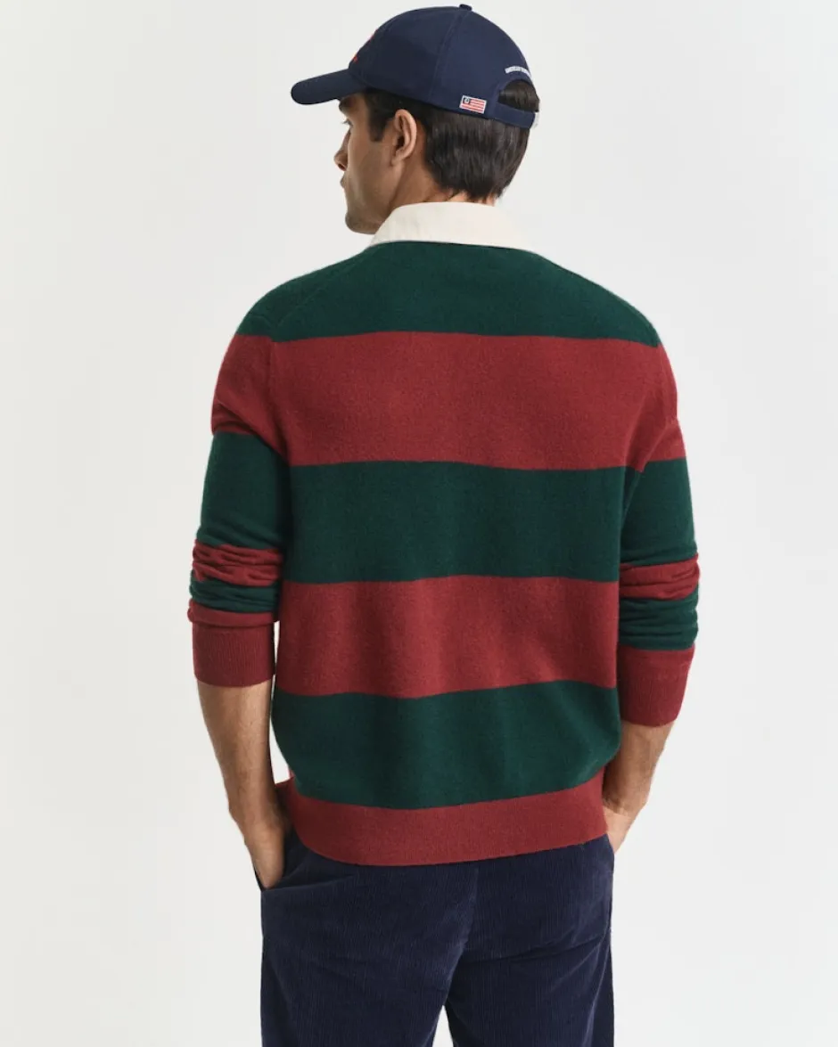 miesten ruggeri, EXTRAFINE LAMBSWOOL STRIPED BLOCKE>Gant Clearance