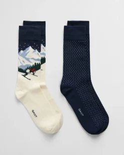 miesten sukat, SKIERS ARTWORK SOCKS 2-PACK>Gant Discount
