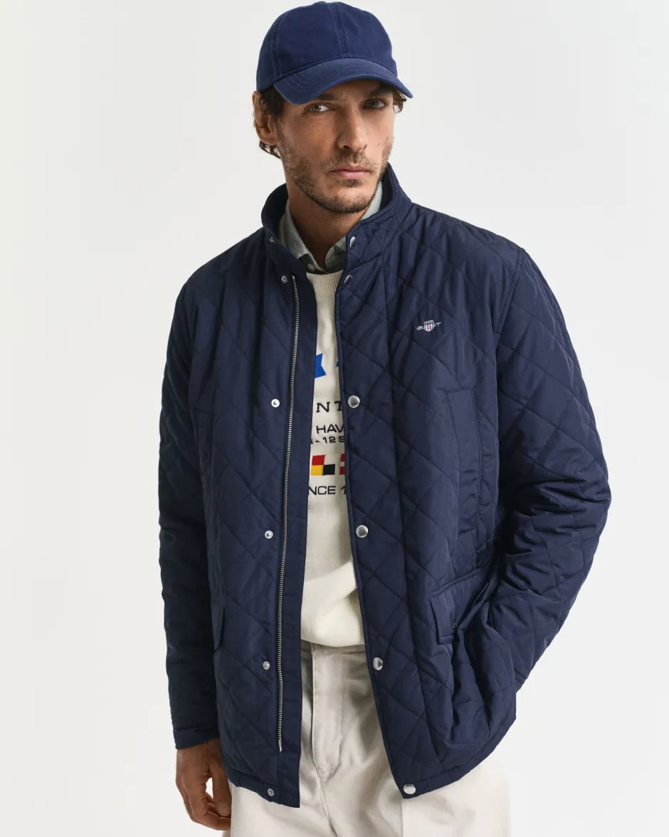 miesten tikkitakki, QUILTED WINDCHEATER MID JACKET>Gant Clearance