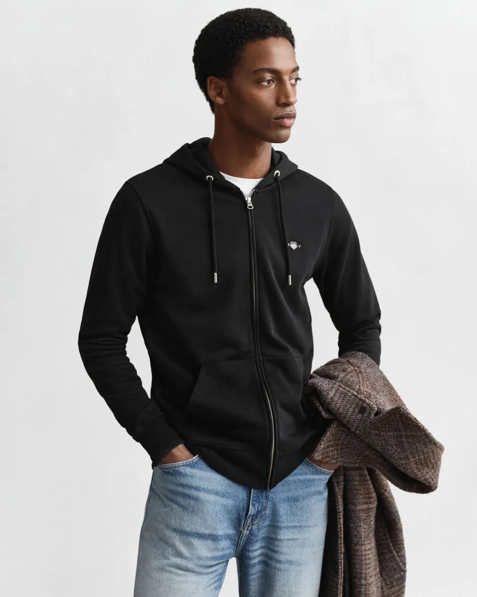 miesten vetoketjullinen huppari K Shield Full Zip Hoodie,>Gant Clearance